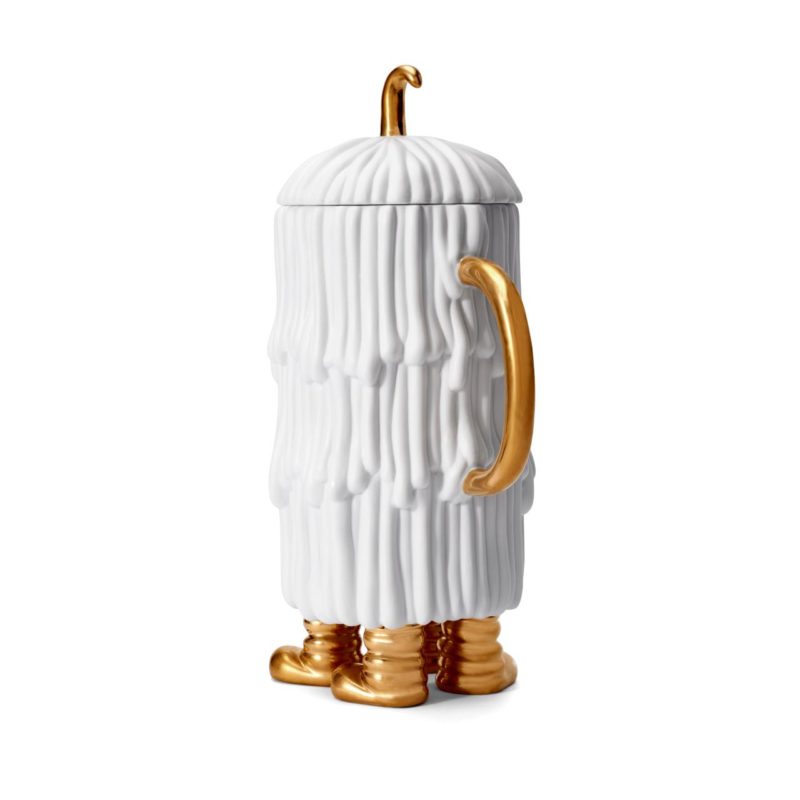 Djuna koffie- en theepot wit/goud